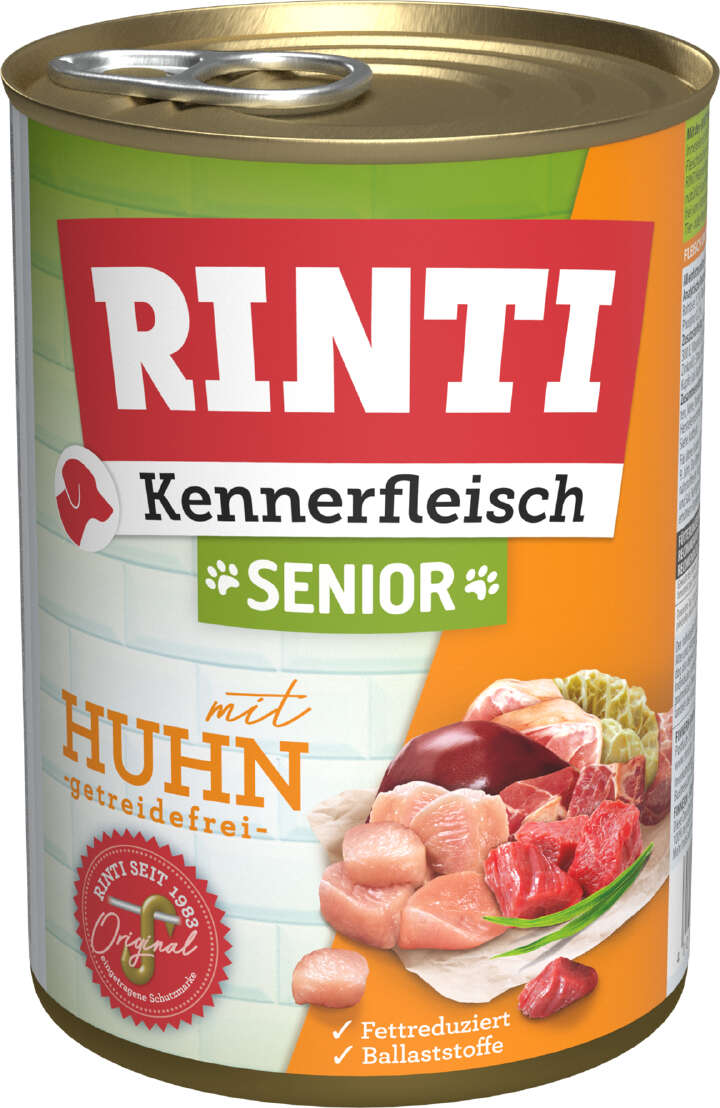 RINTI Hunde-Nassfutter Kennerfleisch Senior + Huhn